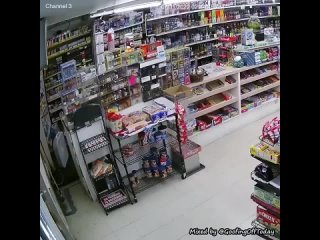 robbery in the usa. from a shotgun